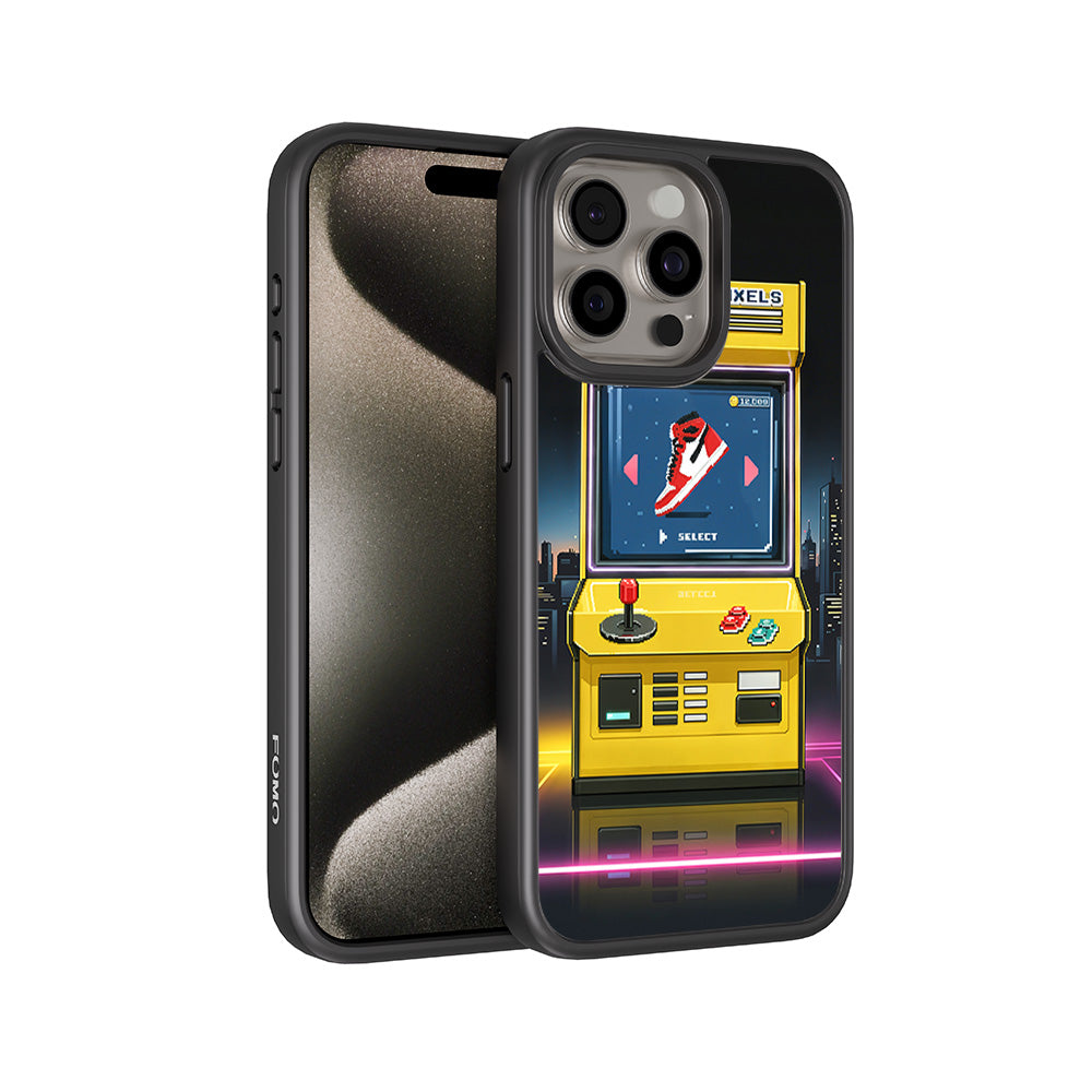 Pixel Sneaker Arcade 3D Skin with Shockguard Armour Magsafe Case for Apple iPhone 15 Pro Max