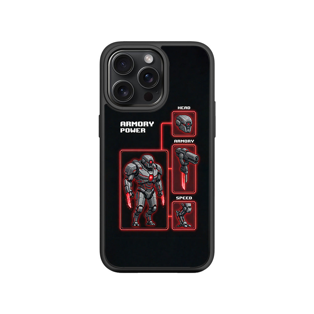 Armory Power 3D Skin with Shockguard Armour Magsafe Case for Apple iPhone 15 Pro Max