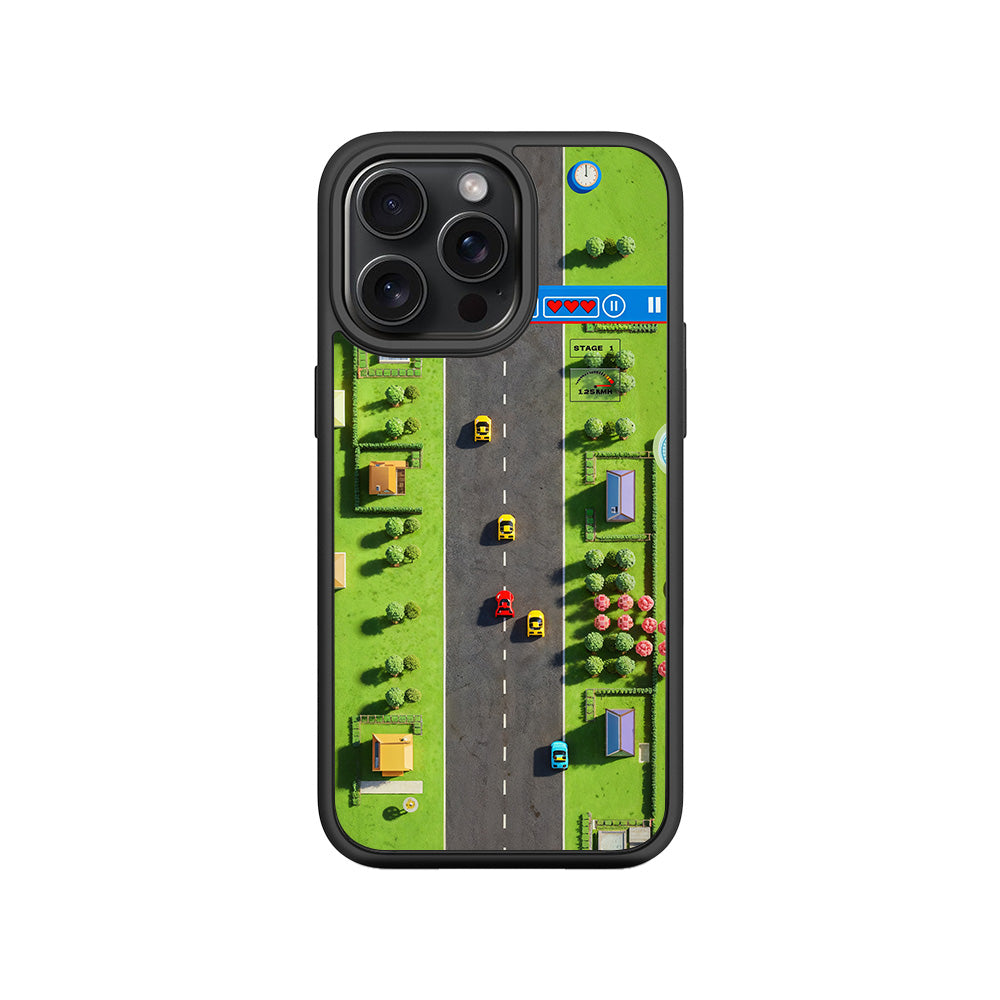 Race to Victory 3D Skin with Shockguard Armour Magsafe Case for Apple iPhone 15 Pro Max