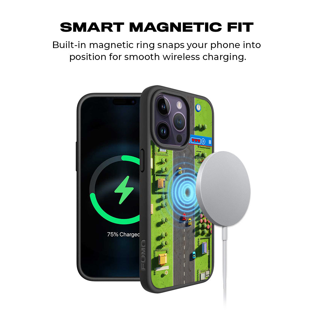 Race to Victory 3D Skin with Shockguard Armour Magsafe Case for Apple iPhone 15 Pro Max