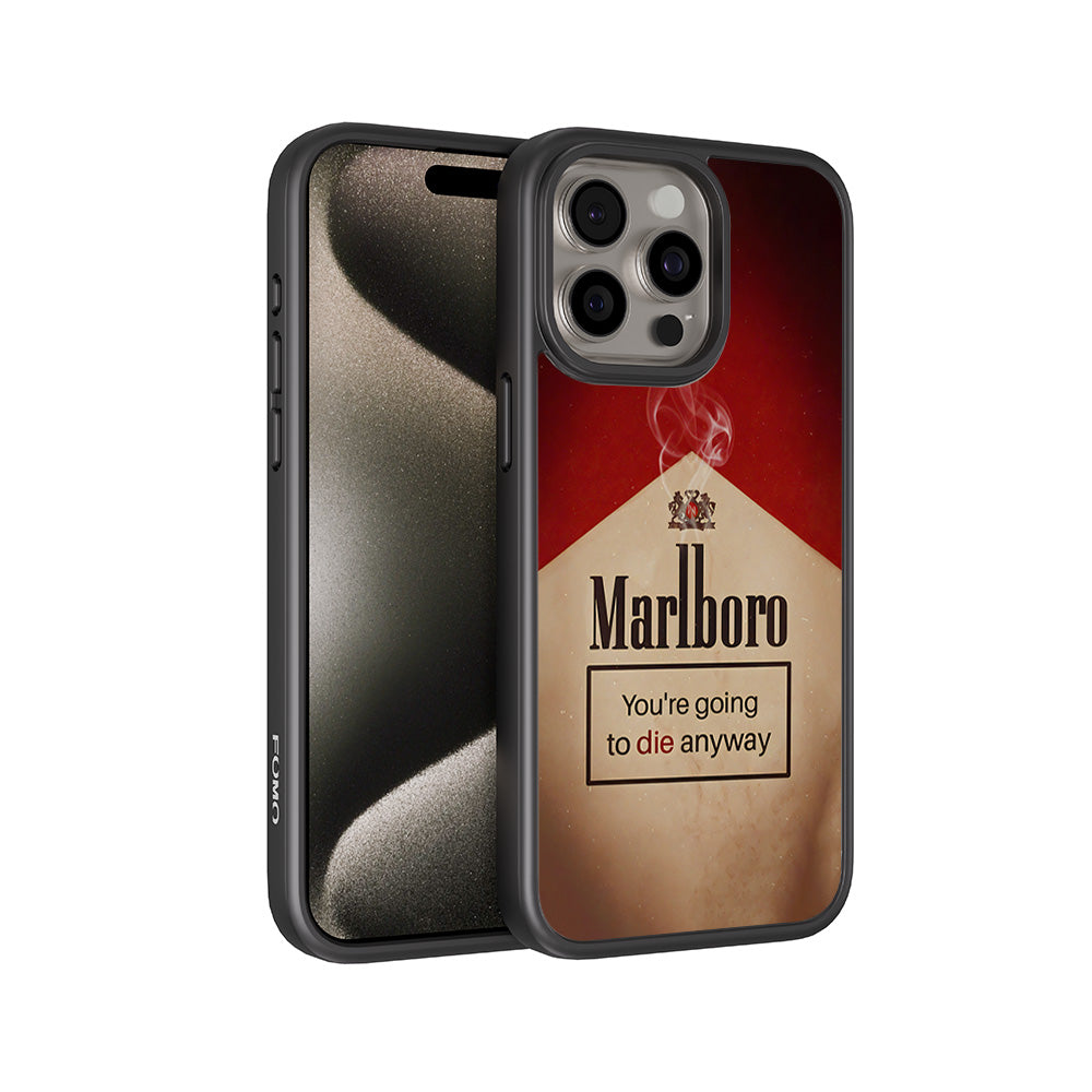 Marlboro Dark Humor 3D Skin with Shockguard Armour Magsafe Case for Apple iPhone 15 Pro