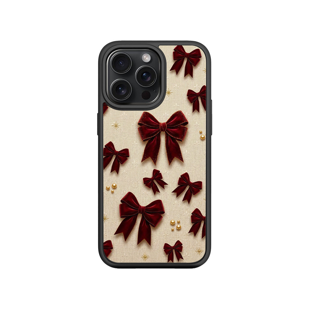 Red Bows 3D Skin with Shockguard Armour Magsafe Case for Apple iPhone 15 Pro