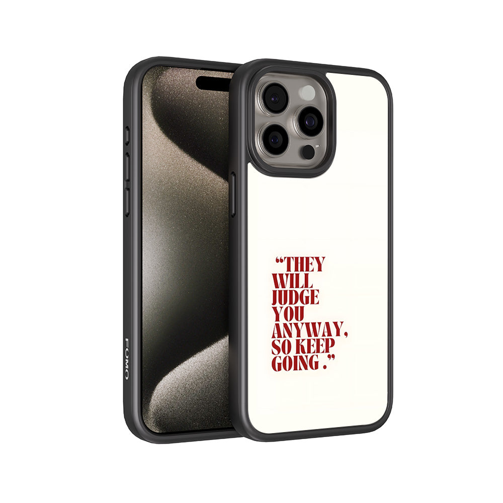 They Will Judge You 3D Skin with Shockguard Armour Magsafe Case for Apple iPhone 15 Pro