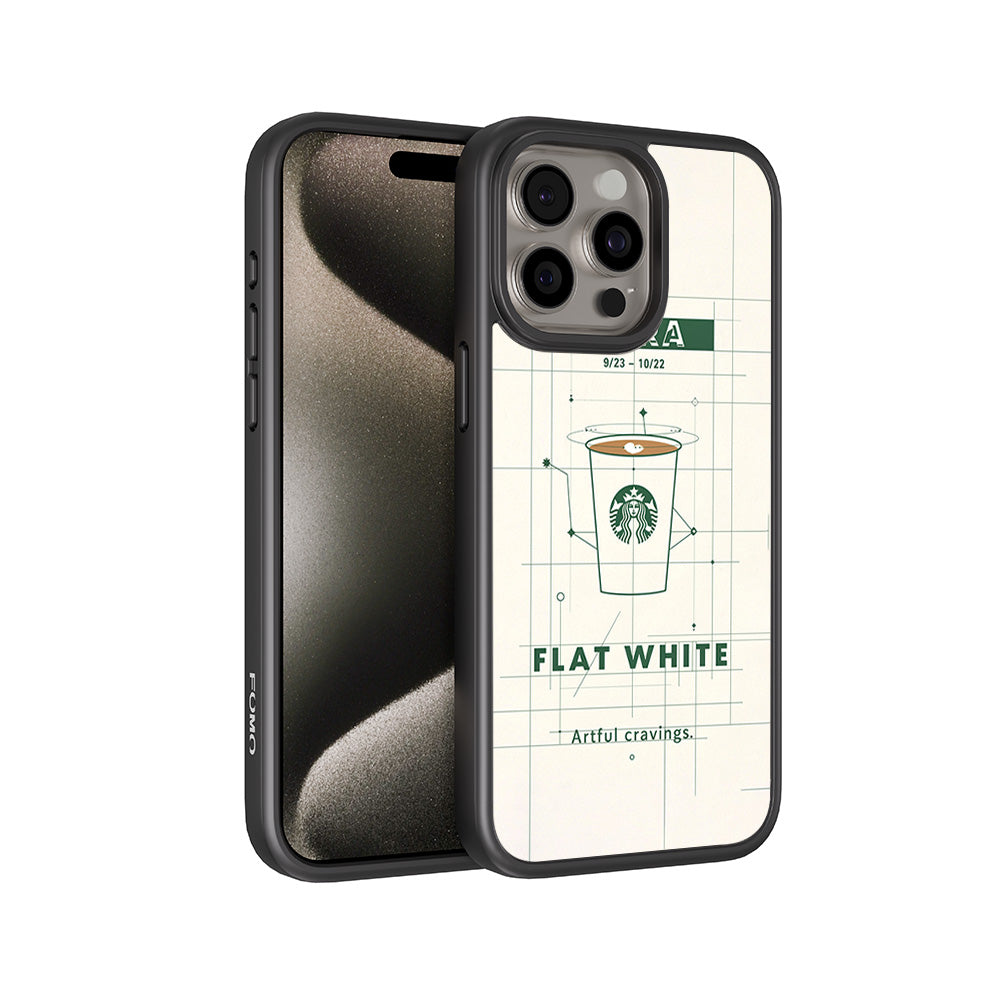 Libra Flat White 3D Skin with Shockguard Armour Magsafe Case for Apple iPhone 15 Pro