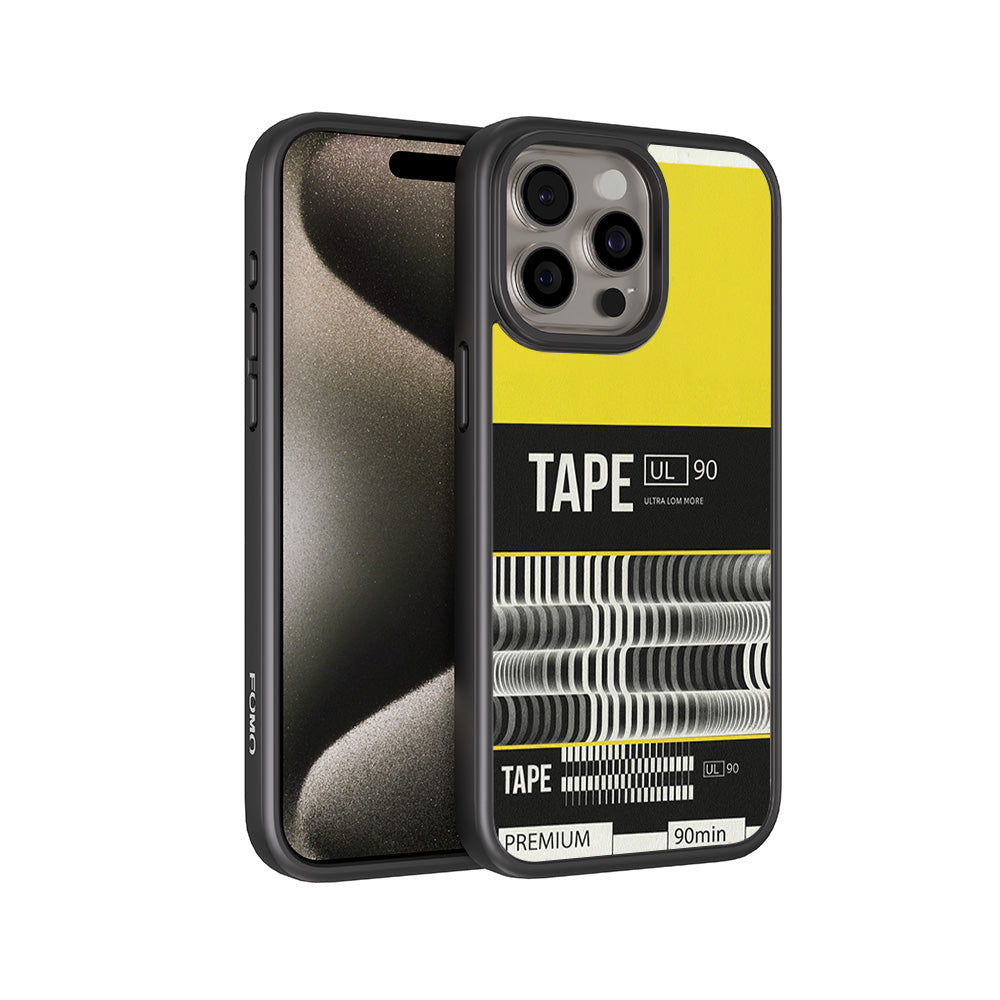 Vintage Tape Ultra 3D Skin with Shockguard Armour Magsafe Case for Apple iPhone 15 Pro