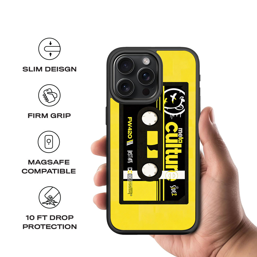Meta Culture 3D Skin with Shockguard Armour Magsafe Case for Apple iPhone 15 Pro