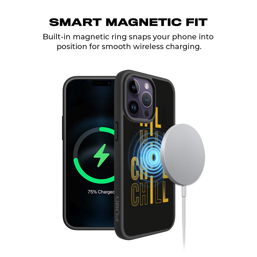 Chill Mode On 3D Skin with Shockguard Armour Magsafe Case for Apple iPhone 15 Pro