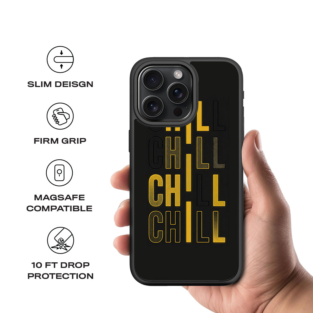 Chill Mode On 3D Skin with Shockguard Armour Magsafe Case for Apple iPhone 15 Pro