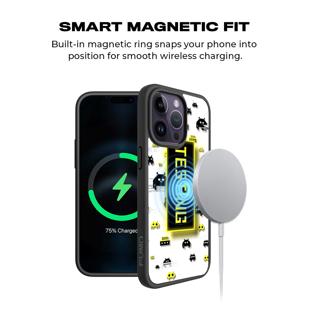 Testing Under Attack 3D Skin with Shockguard Armour Magsafe Case for Apple iPhone 15 Pro