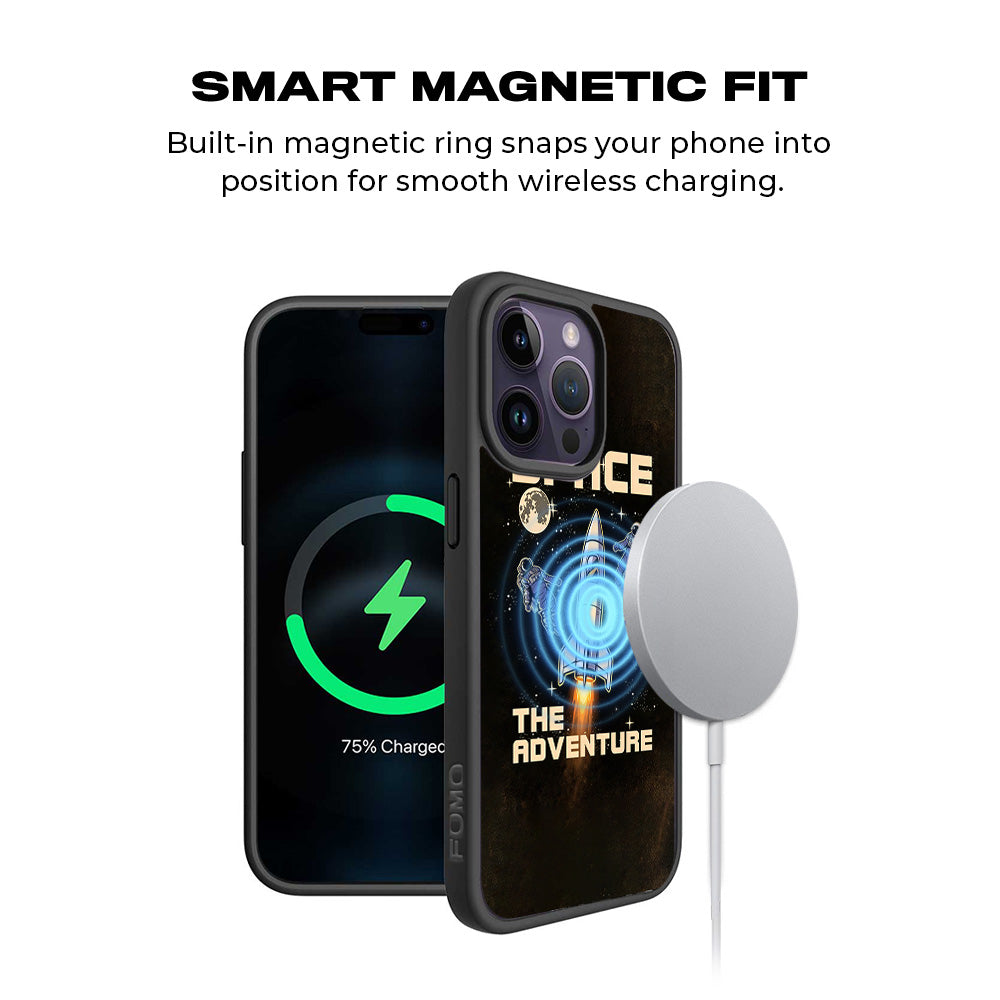 Space Adventure 3D Skin with Shockguard Armour Magsafe Case for Apple iPhone 15 Pro