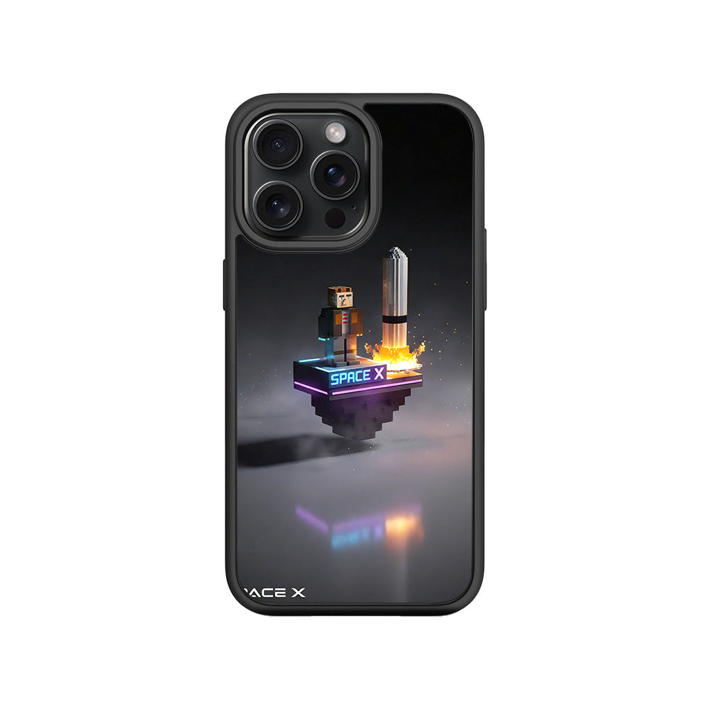 SpaceX Adventure 3D Skin with Shockguard Armour Magsafe Case for Apple iPhone 15 Pro