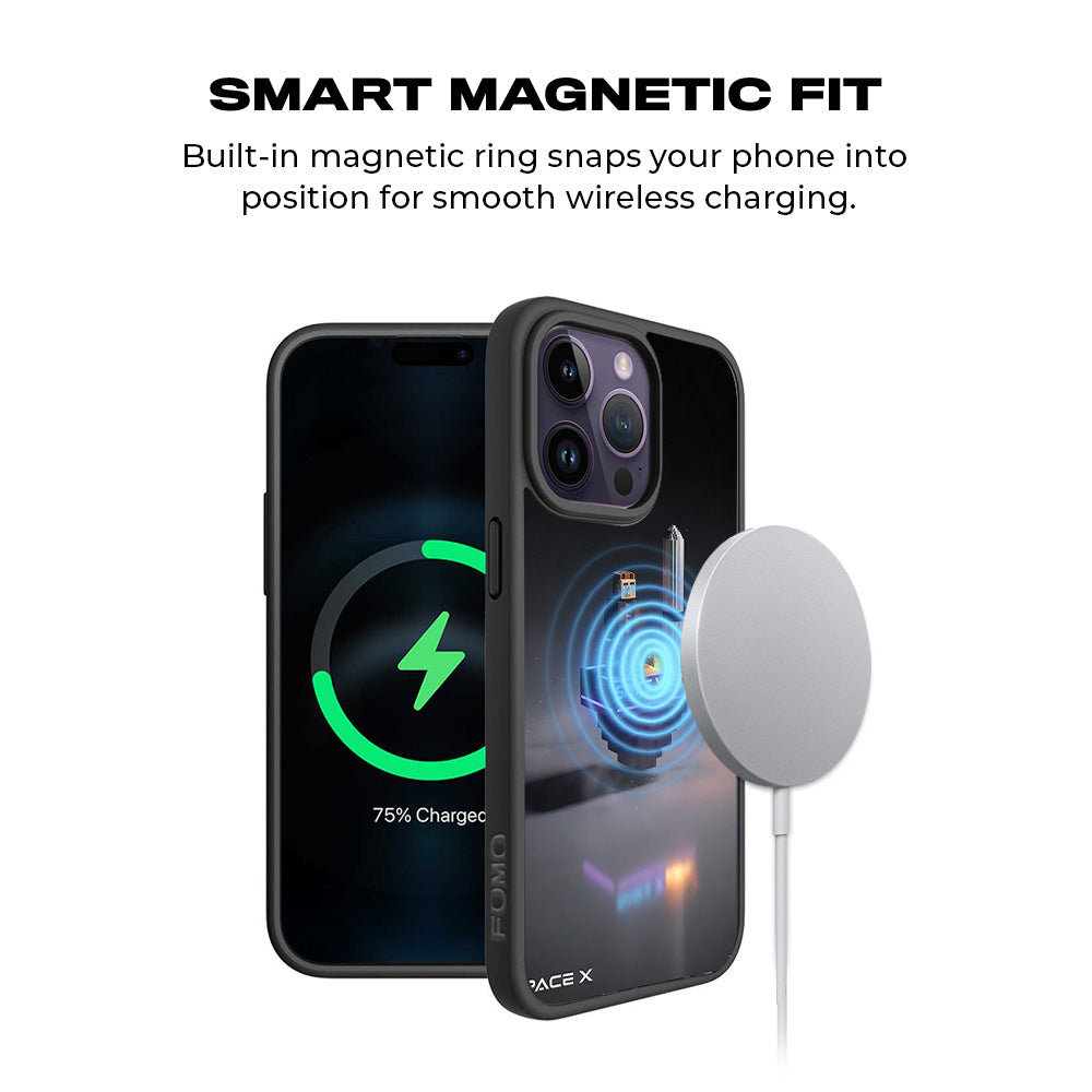 SpaceX Adventure 3D Skin with Shockguard Armour Magsafe Case for Apple iPhone 15 Pro