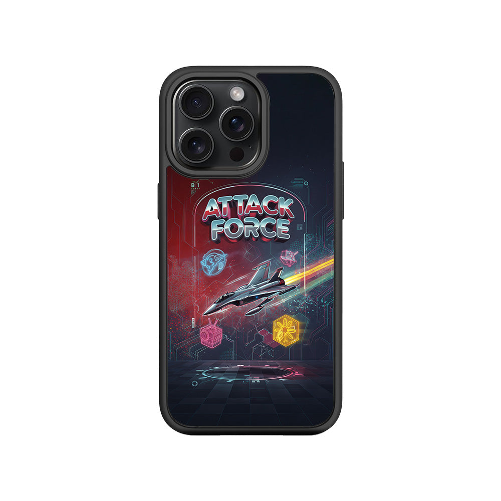 Attack Force 3D Skin with Shockguard Armour Magsafe Case for Apple iPhone 15 Pro