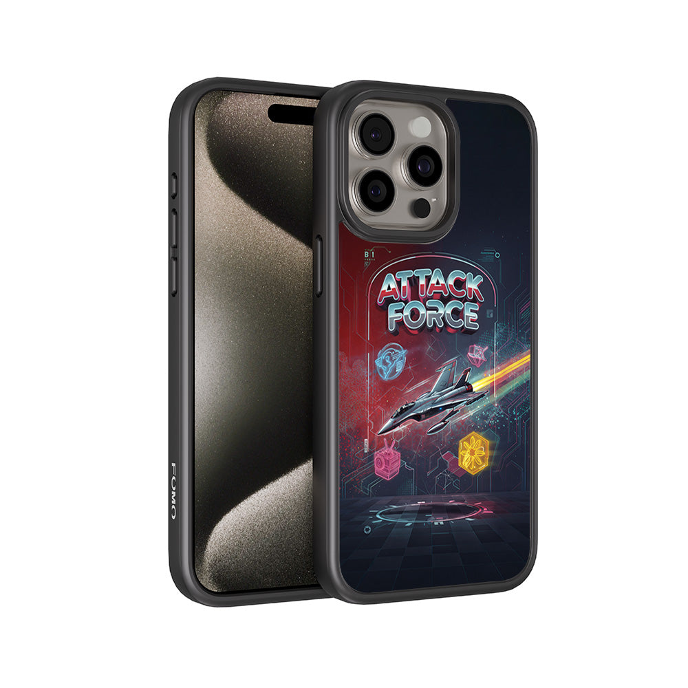 Attack Force 3D Skin with Shockguard Armour Magsafe Case for Apple iPhone 15 Pro