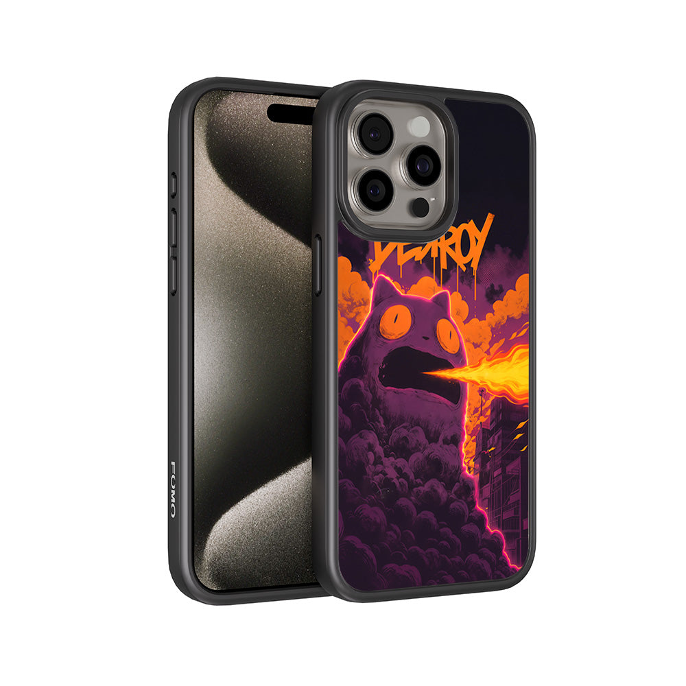 Destroy Cityscape 3D Skin with Shockguard Armour Magsafe Case for Apple iPhone 15 Pro