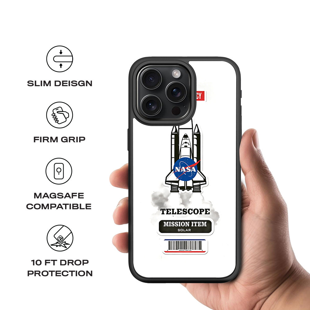 Space Mission NASA 3D Skin with Shockguard Armour Magsafe Case for Apple iPhone 15 Pro