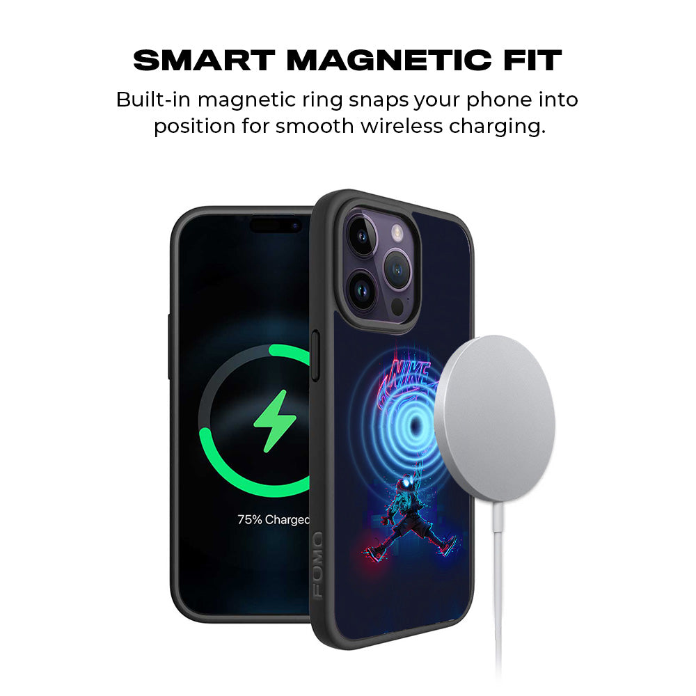 Nike Power Move 3D Skin with Shockguard Armour Magsafe Case for Apple iPhone 15 Pro