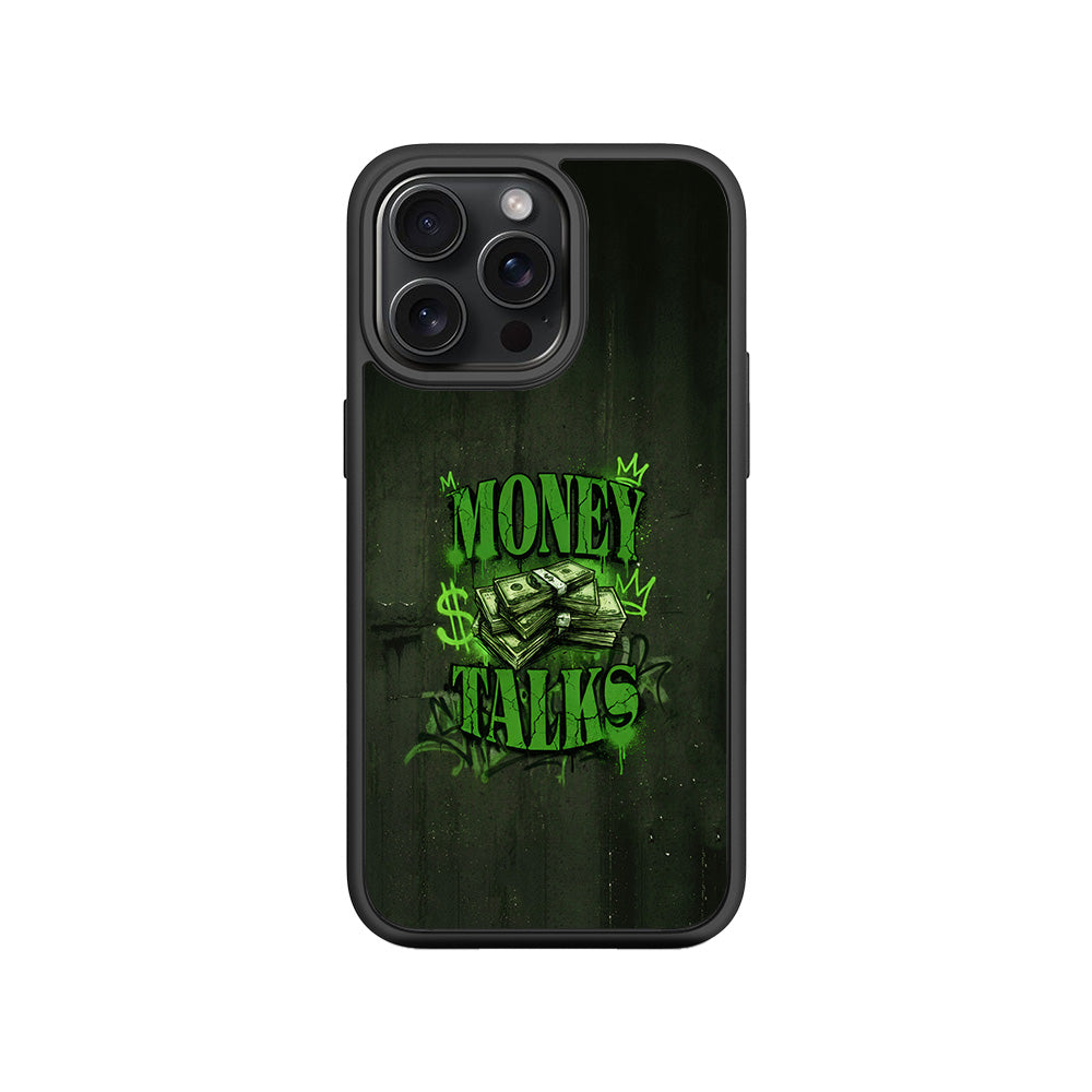 Money Talks 3D Skin with Shockguard Armour Magsafe Case for Apple iPhone 15 Pro
