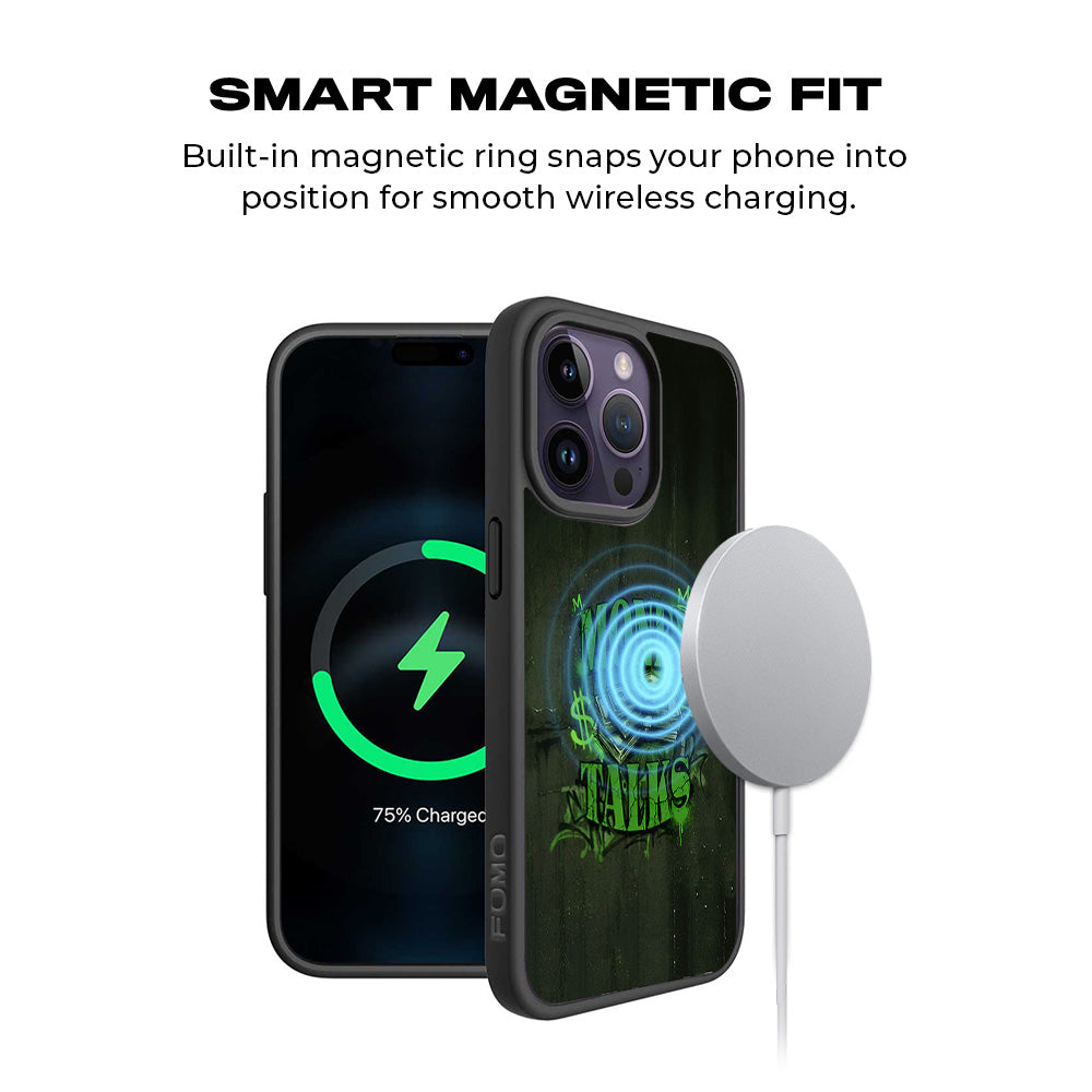 Money Talks 3D Skin with Shockguard Armour Magsafe Case for Apple iPhone 15 Pro