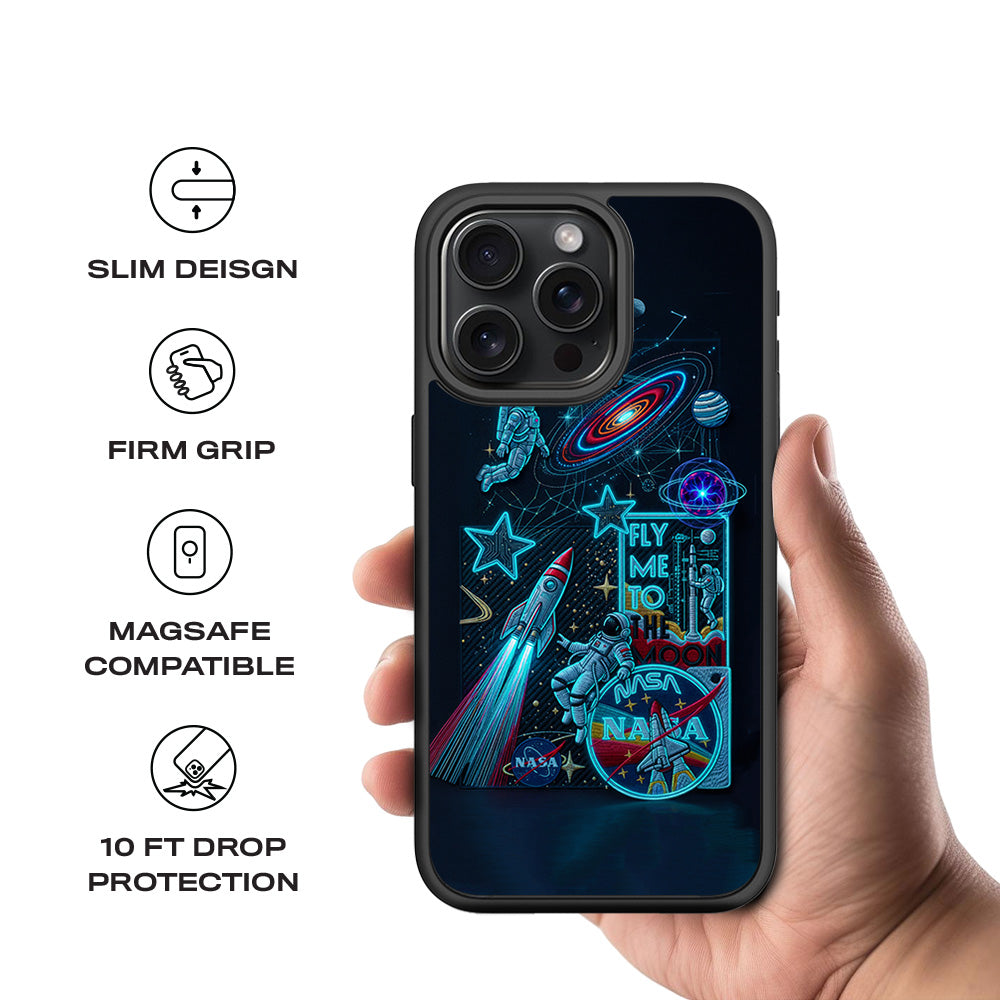 NASA Exploration 3D Skin with Shockguard Armour Magsafe Case for Apple iPhone 15 Pro