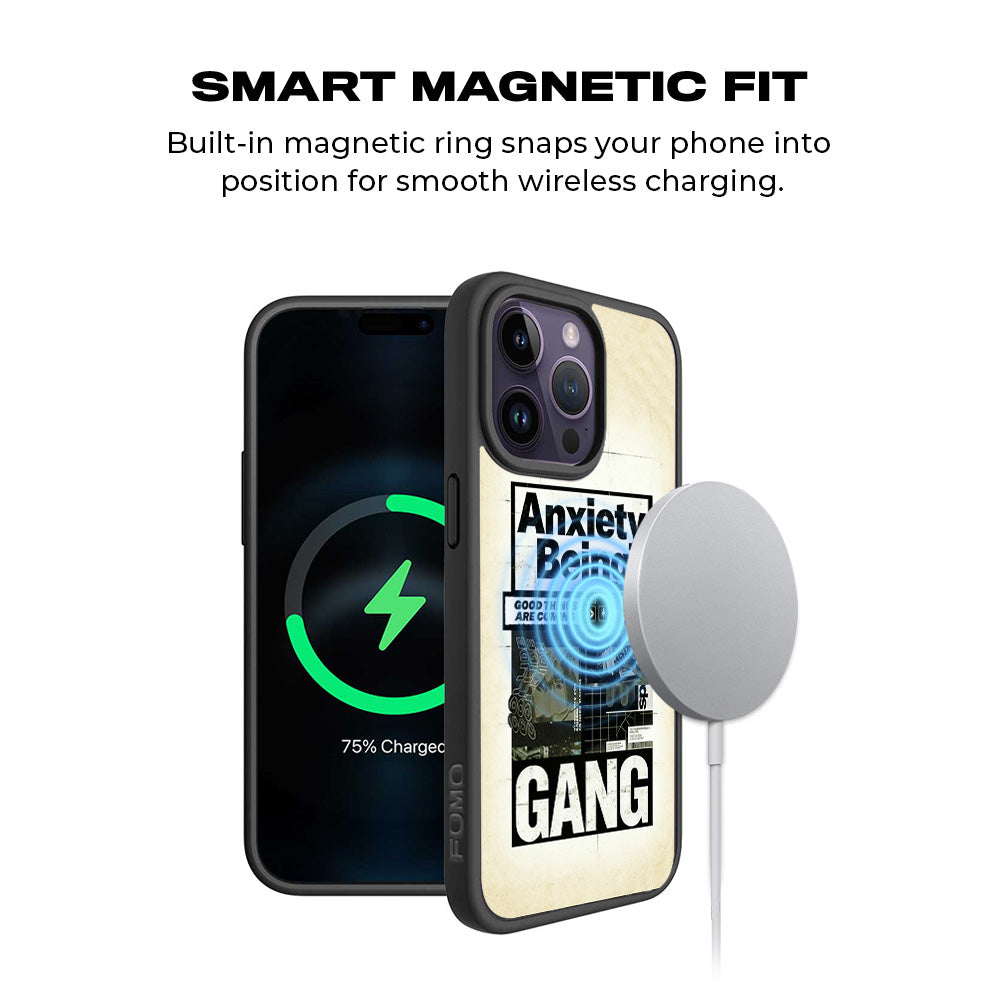 Anxiety Art 3D Skin with Shockguard Armour Magsafe Case for Apple iPhone 15 Pro
