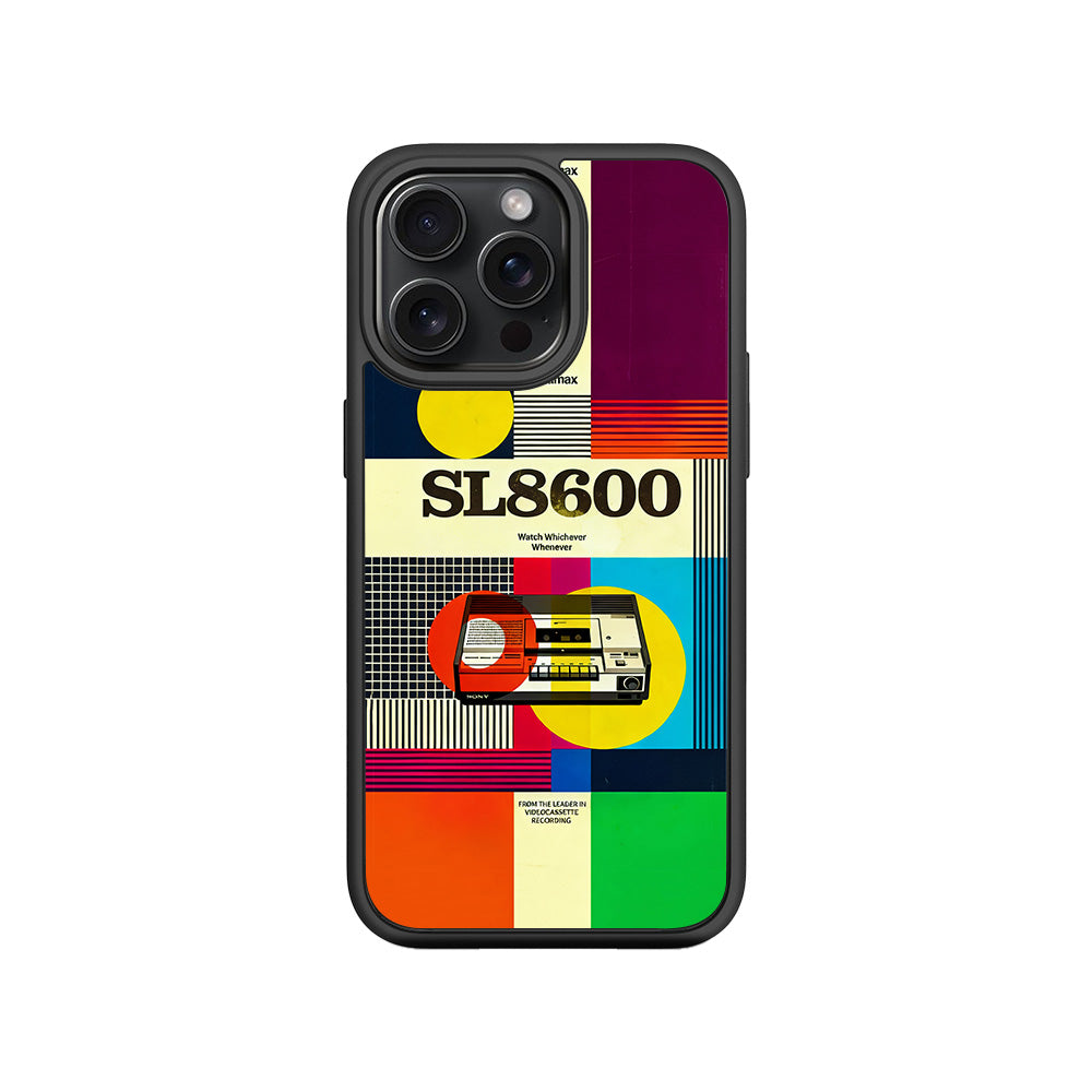Betamax Vintage Vibes 3D Skin with Shockguard Armour Magsafe Case for Apple iPhone 15 Pro