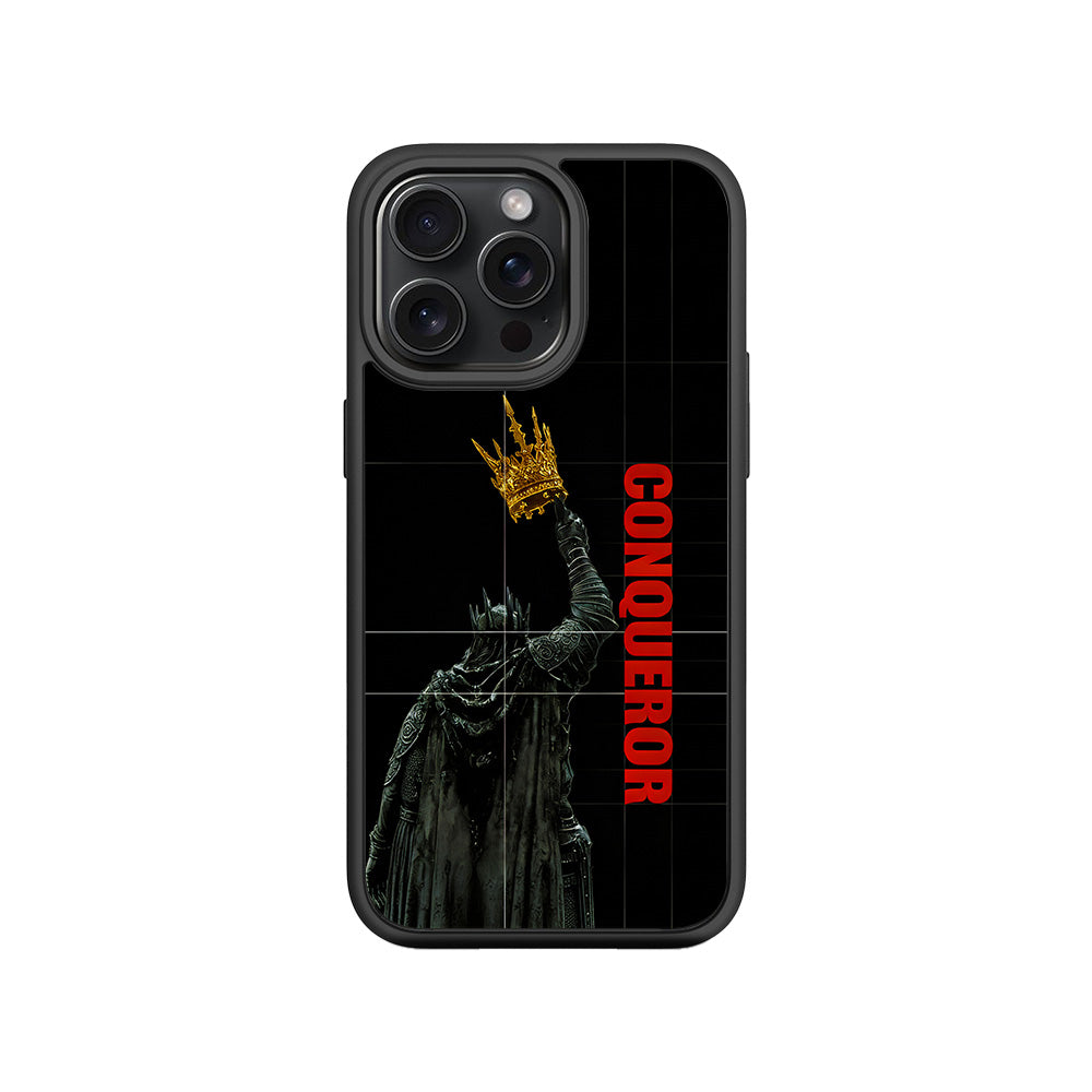 Crowned Conqueror 3D Skin with Shockguard Armour Magsafe Case for Apple iPhone 15 Pro