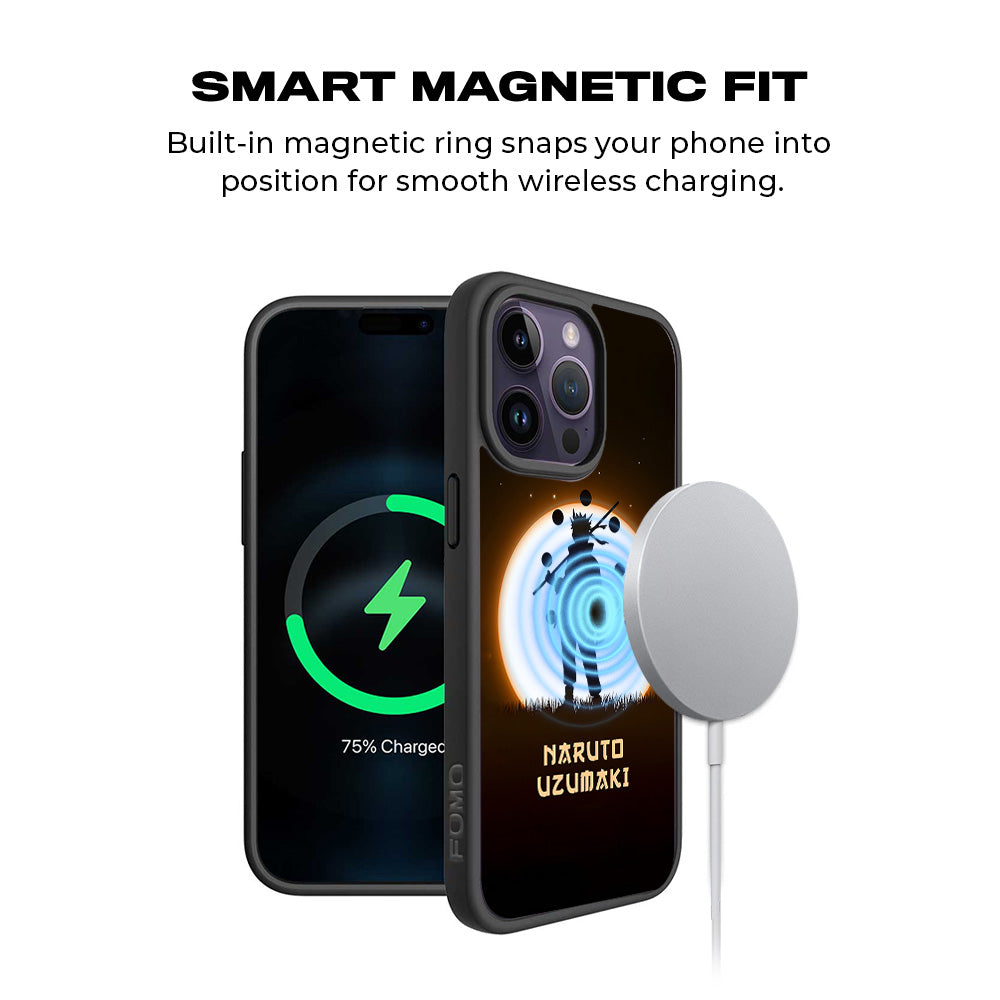 Uzumaki Naruto Anime 3D Skin with Shockguard Armour Magsafe Case for Apple iPhone 15 Pro Max