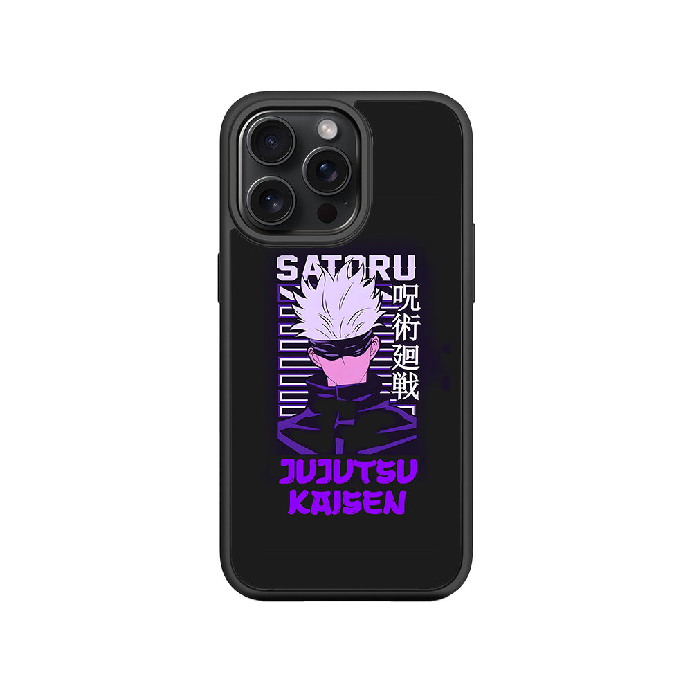 Satoru From Jujutsu Kaisen Anime 3D Skin with Shockguard Armour Magsafe Case for Apple iPhone 15 Pro Max