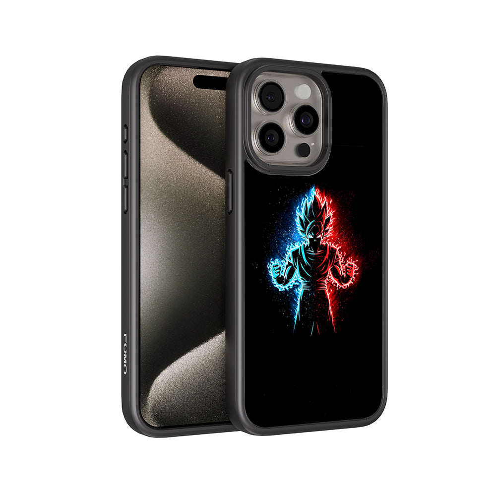Vegeta in Dual Color Anime 3D Skin with Shockguard Armour Magsafe Case for Apple iPhone 15 Pro