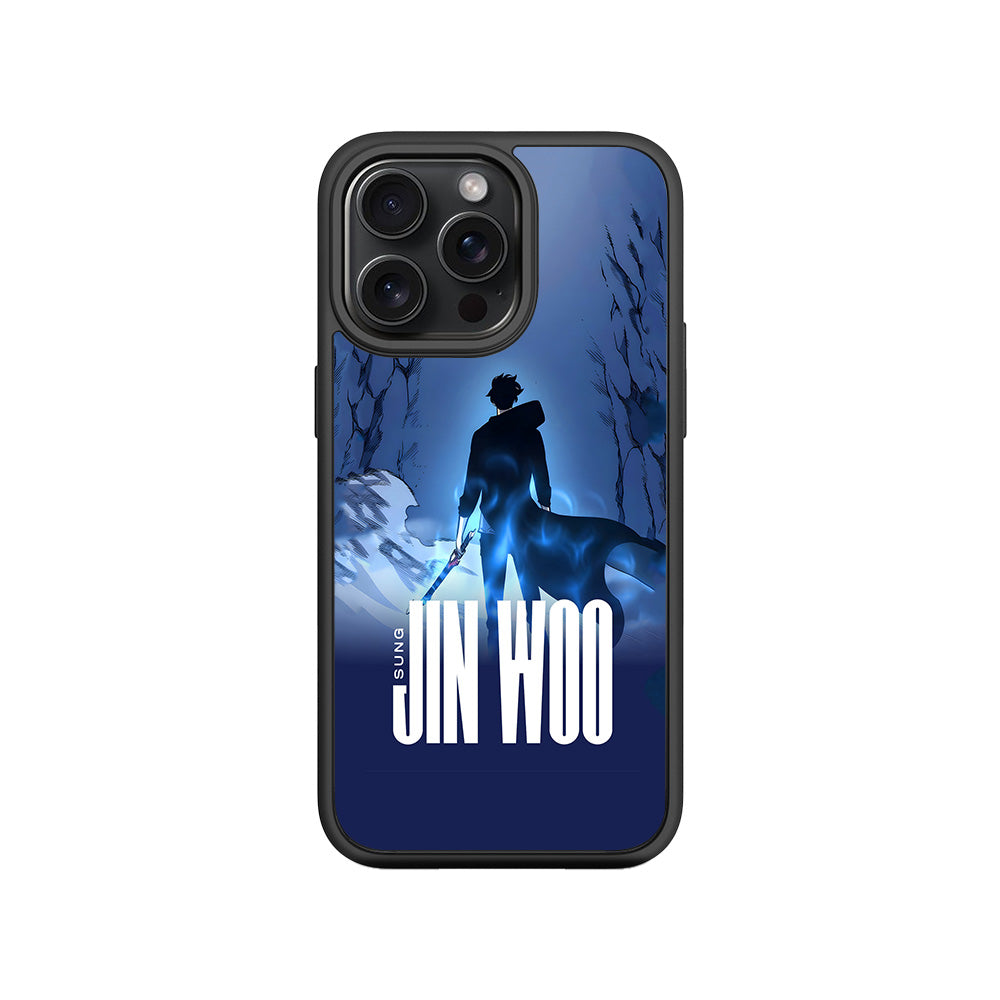 Jin Woo S-Rank Hunter Anime 3D Skin with Shockguard Armour Magsafe Case for Apple iPhone 15 Pro Max