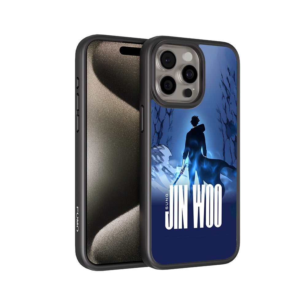 Jin Woo S-Rank Hunter Anime 3D Skin with Shockguard Armour Magsafe Case for Apple iPhone 15 Pro Max
