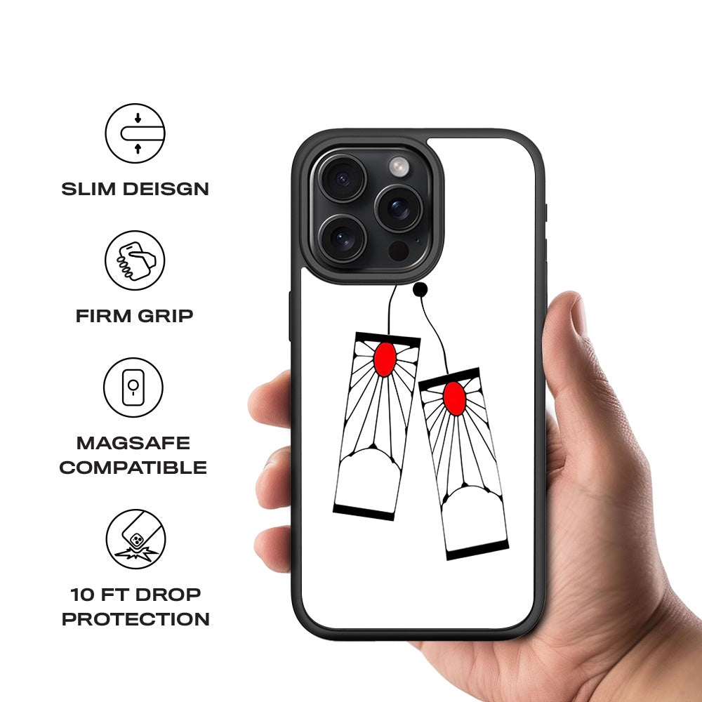 Tanjiro Hanafuda Anime 3D Skin with Shockguard Armour Magsafe Case for Apple iPhone 15 Pro Max