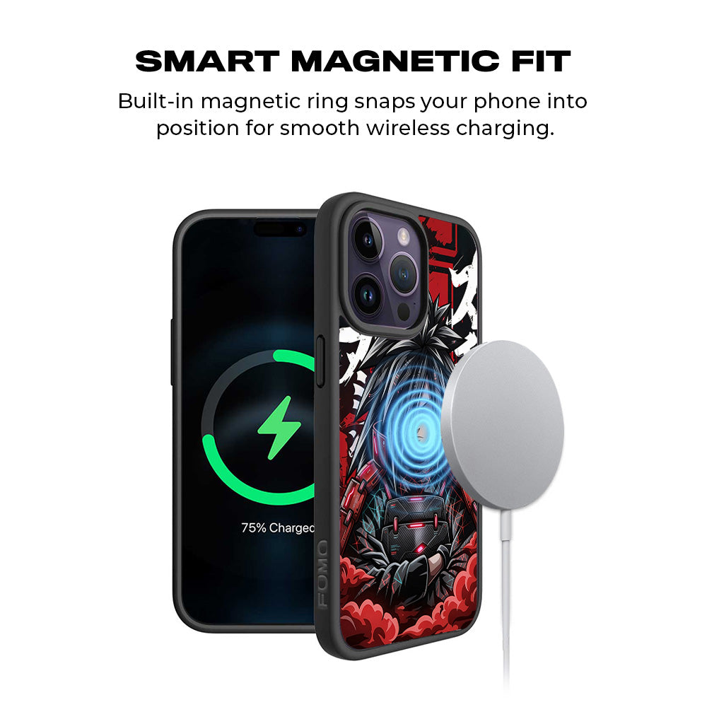 Madara Uchiha Anime 3D Skin with Shockguard Armour Magsafe Case for Apple iPhone 15 Pro