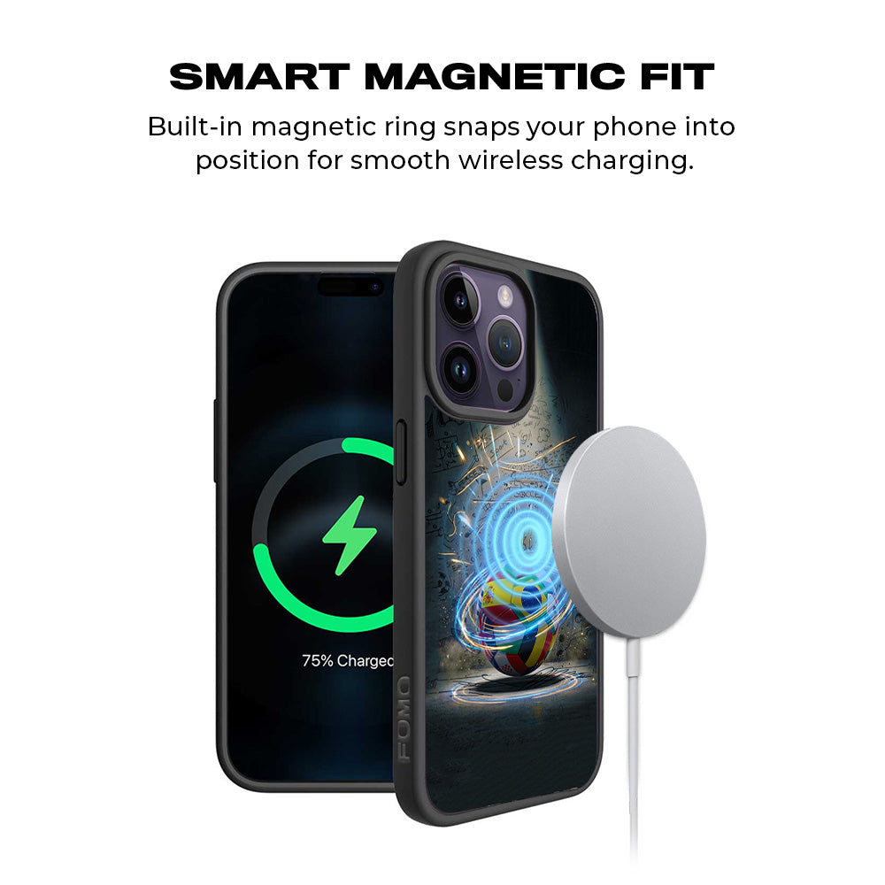 World Football Nations Sports 3D Skin with Shockguard Armour Magsafe Case for Apple iPhone 15 Pro