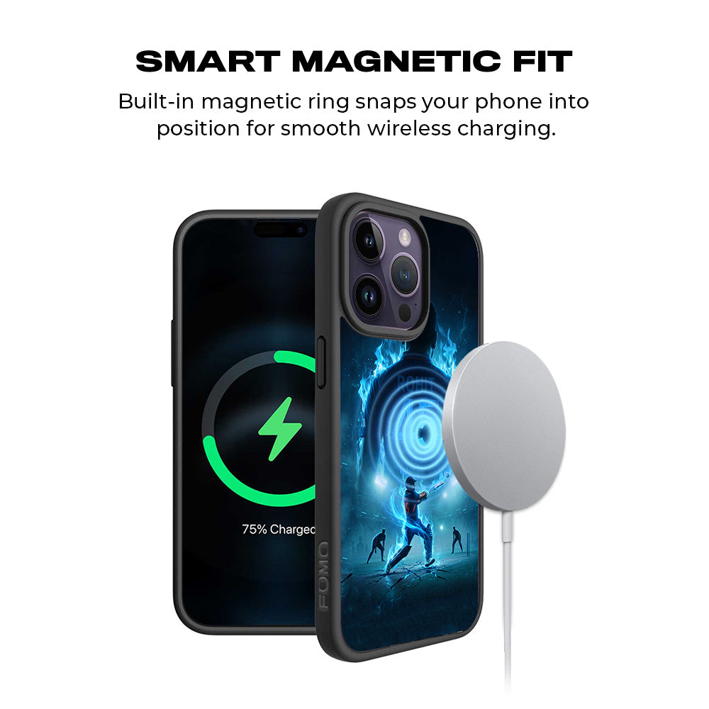 Rohit Sharma Hitman 45 Sports 3D Skin with Shockguard Armour Magsafe Case for Apple iPhone 15 Pro
