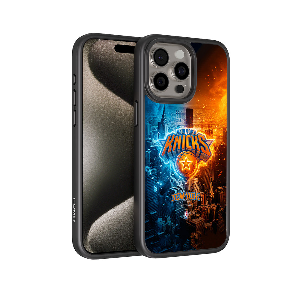 New York Knicks City Pride Sports 3D Skin with Shockguard Armour Magsafe Case for Apple iPhone 15 Pro