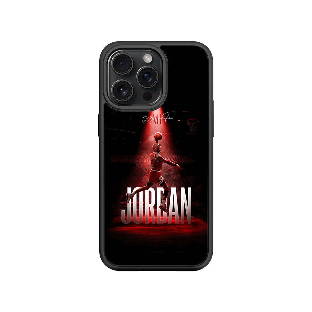 Jordan 23 Spotlight Basketball Sports 3D Skin with Shockguard Armour Magsafe Case for Apple iPhone 15 Pro Max