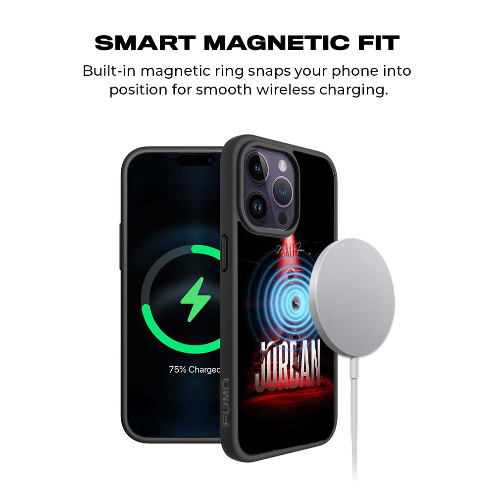 Jordan 23 Spotlight Basketball Sports 3D Skin with Shockguard Armour Magsafe Case for Apple iPhone 15 Pro Max