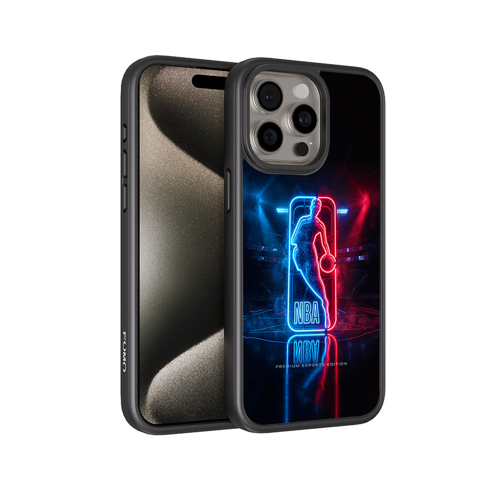 NBA Neon Arena Sports 3D Skin with Shockguard Armour Magsafe Case for Apple iPhone 15 Pro Max