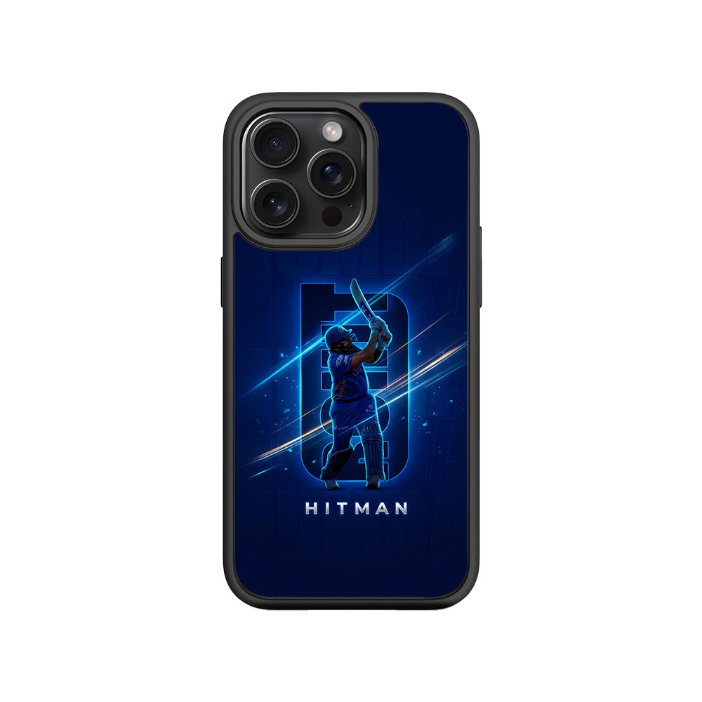 Rohit Sharma Hitman Cricket Sports 3D Skin with Shockguard Armour Magsafe Case for Apple iPhone 15 Pro Max
