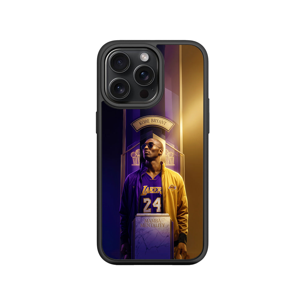 Kobe Bryant Mamba Mentality Sports 3D Skin with Shockguard Armour Magsafe Case for Apple iPhone 15 Pro Max