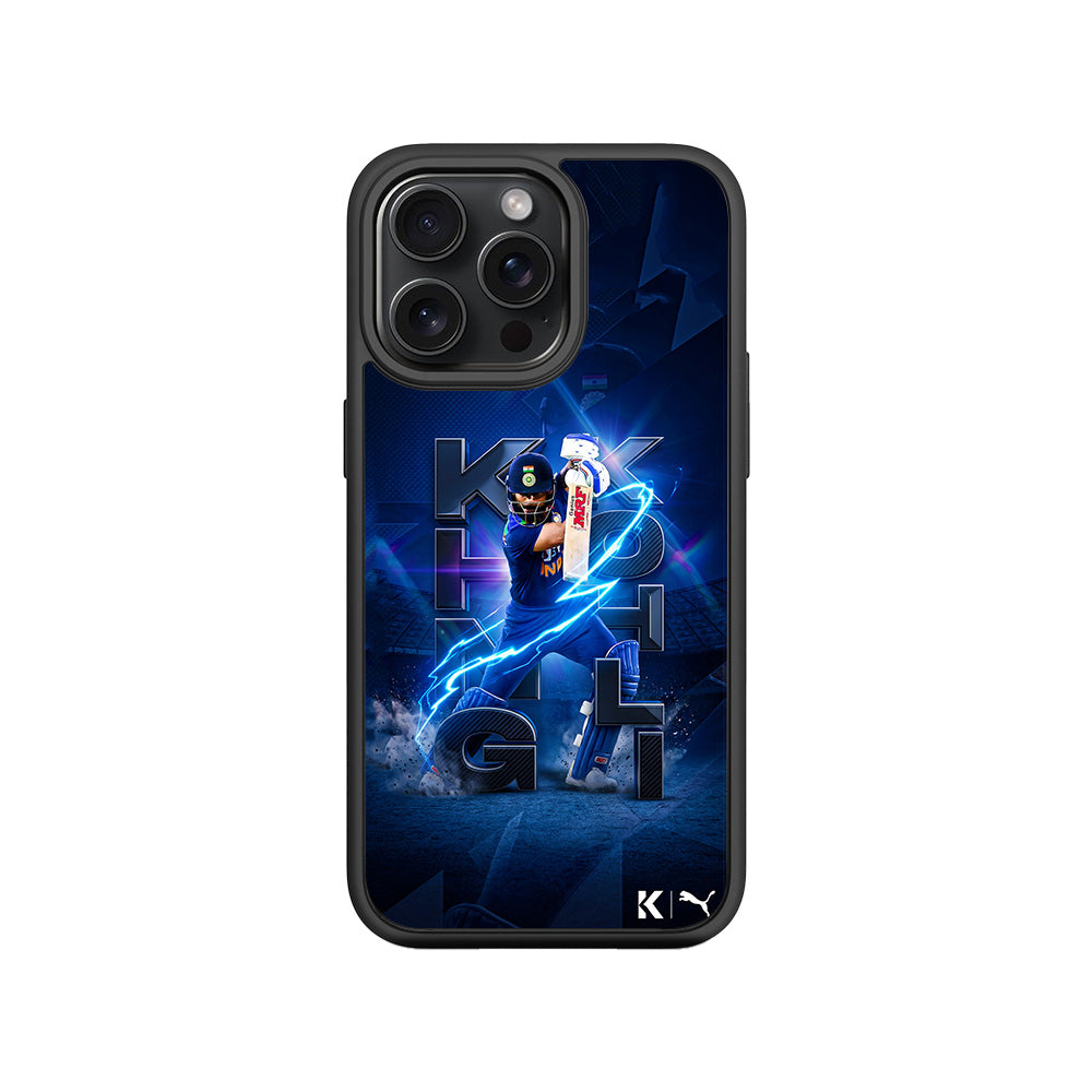 Virat Kohli King Kohli Cricket Sports 3D Skin with Shockguard Armour Magsafe Case for Apple iPhone 15 Pro Max