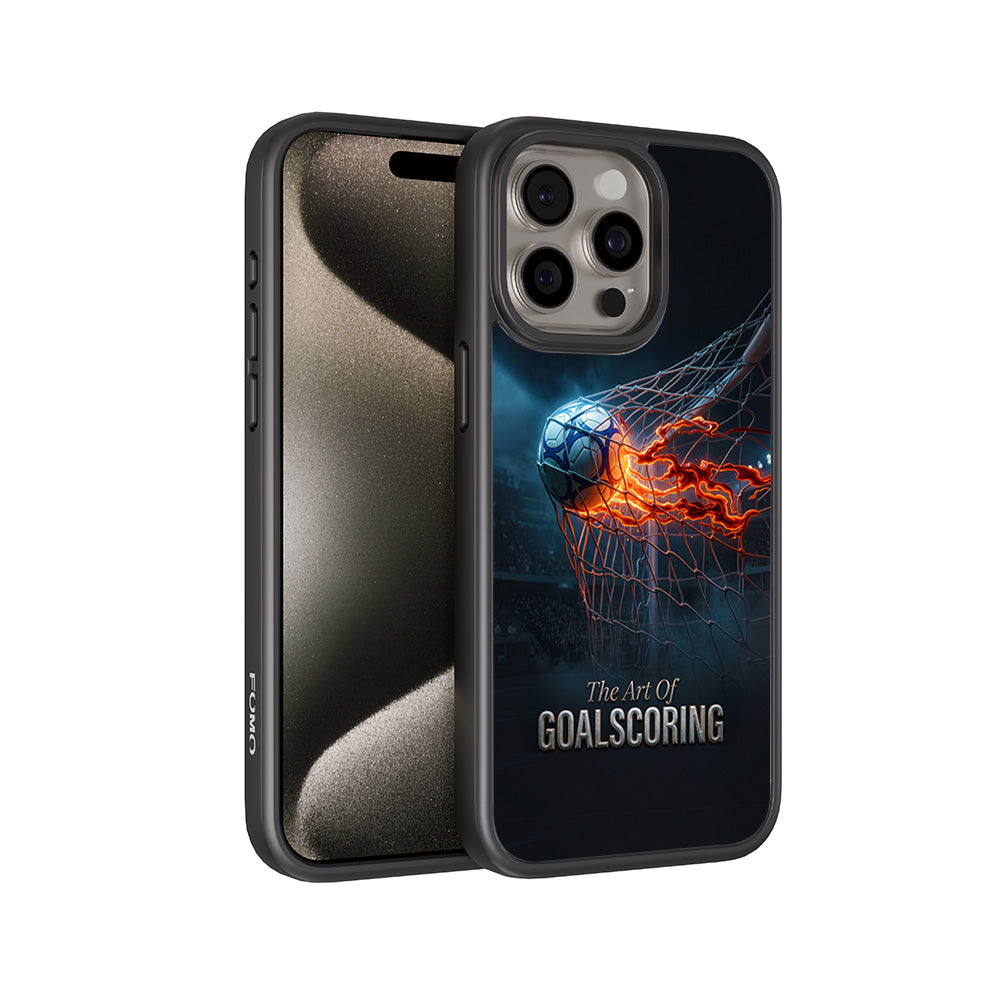 The Art of Goal Scoring Football Sports 3D Skin with Shockguard Armour Magsafe Case for Apple iPhone 15 Pro
