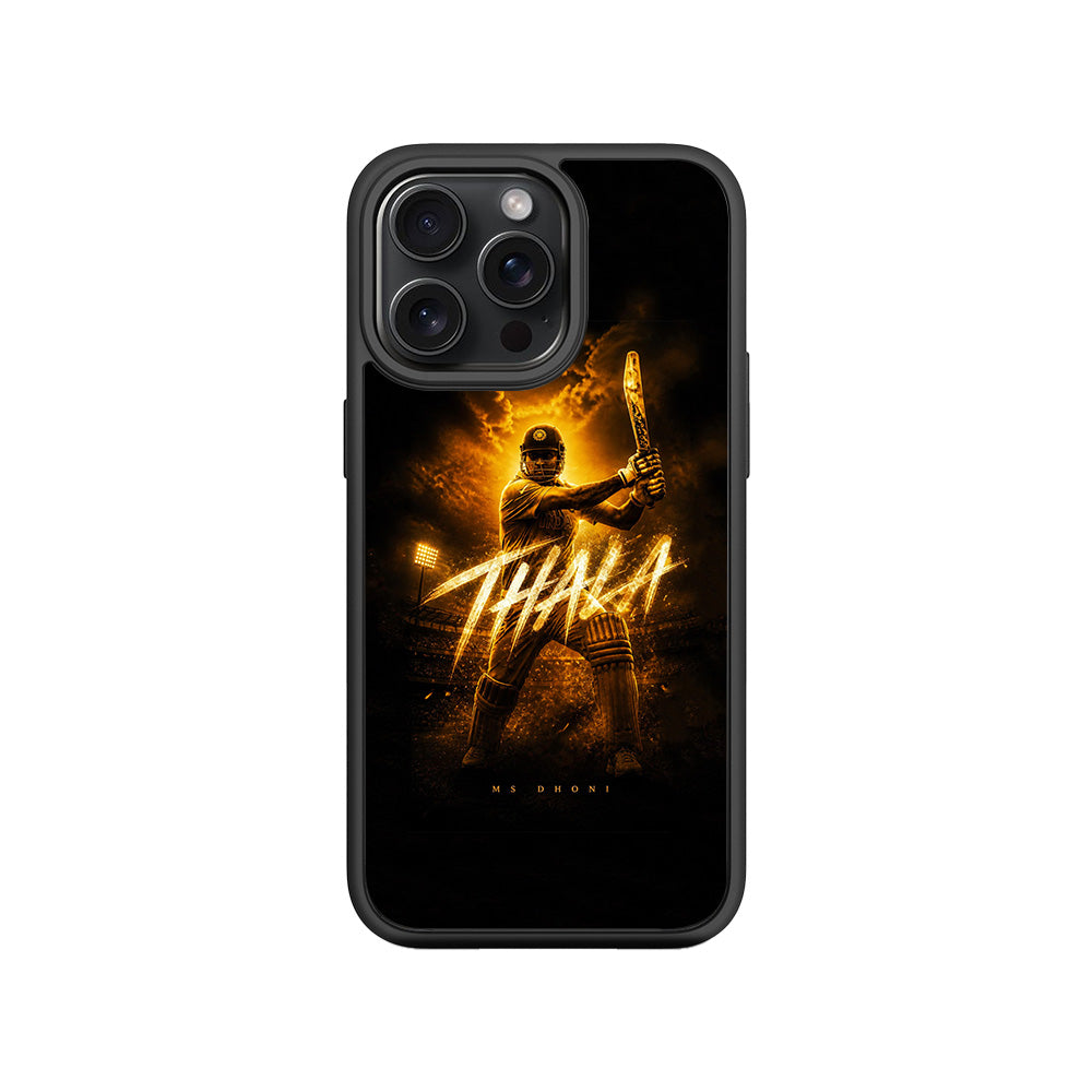 MS Dhoni THALA Cricket Sports 3D Skin with Shockguard Armour Magsafe Case for Apple iPhone 15 Pro