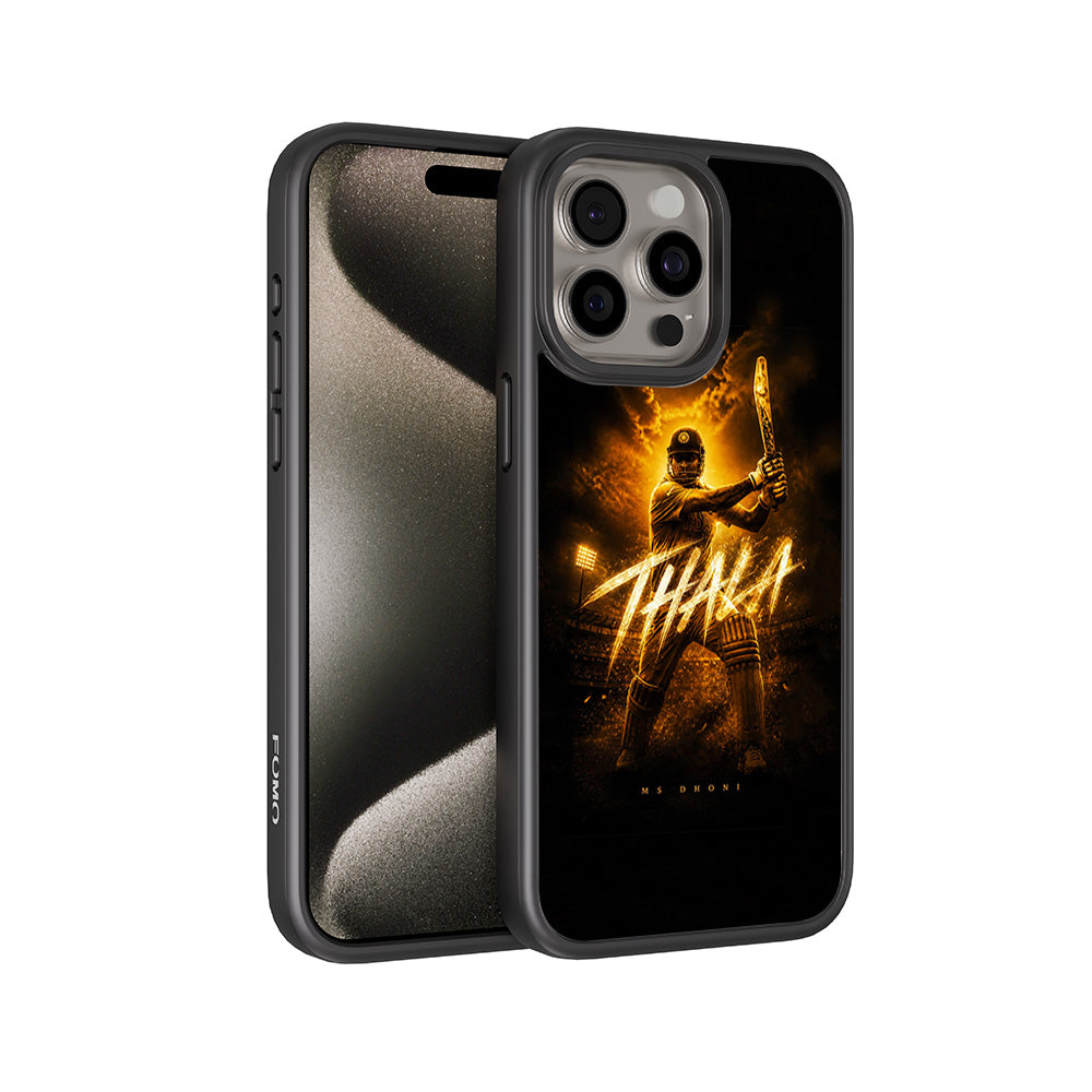MS Dhoni THALA Cricket Sports 3D Skin with Shockguard Armour Magsafe Case for Apple iPhone 15 Pro
