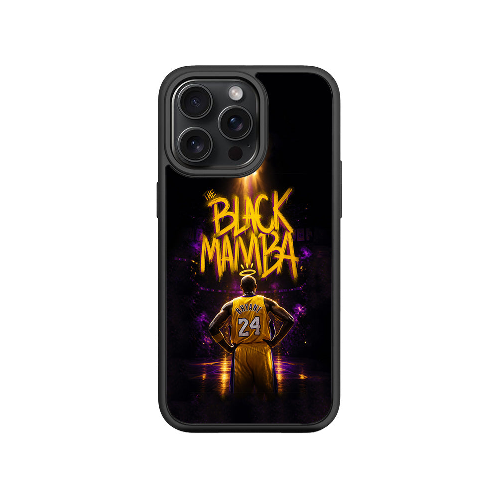 Black Mamba 24 Basketball Sports 3D Skin with Shockguard Armour Magsafe Case for Apple iPhone 15 Pro