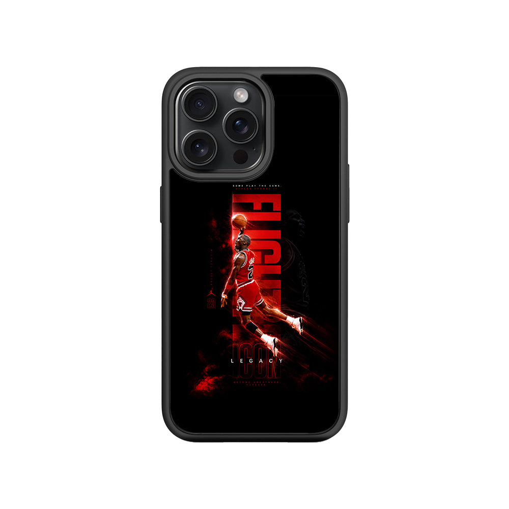 Jordan 23 Flight Sports 3D Skin with Shockguard Armour Magsafe Case for Apple iPhone 15 Pro