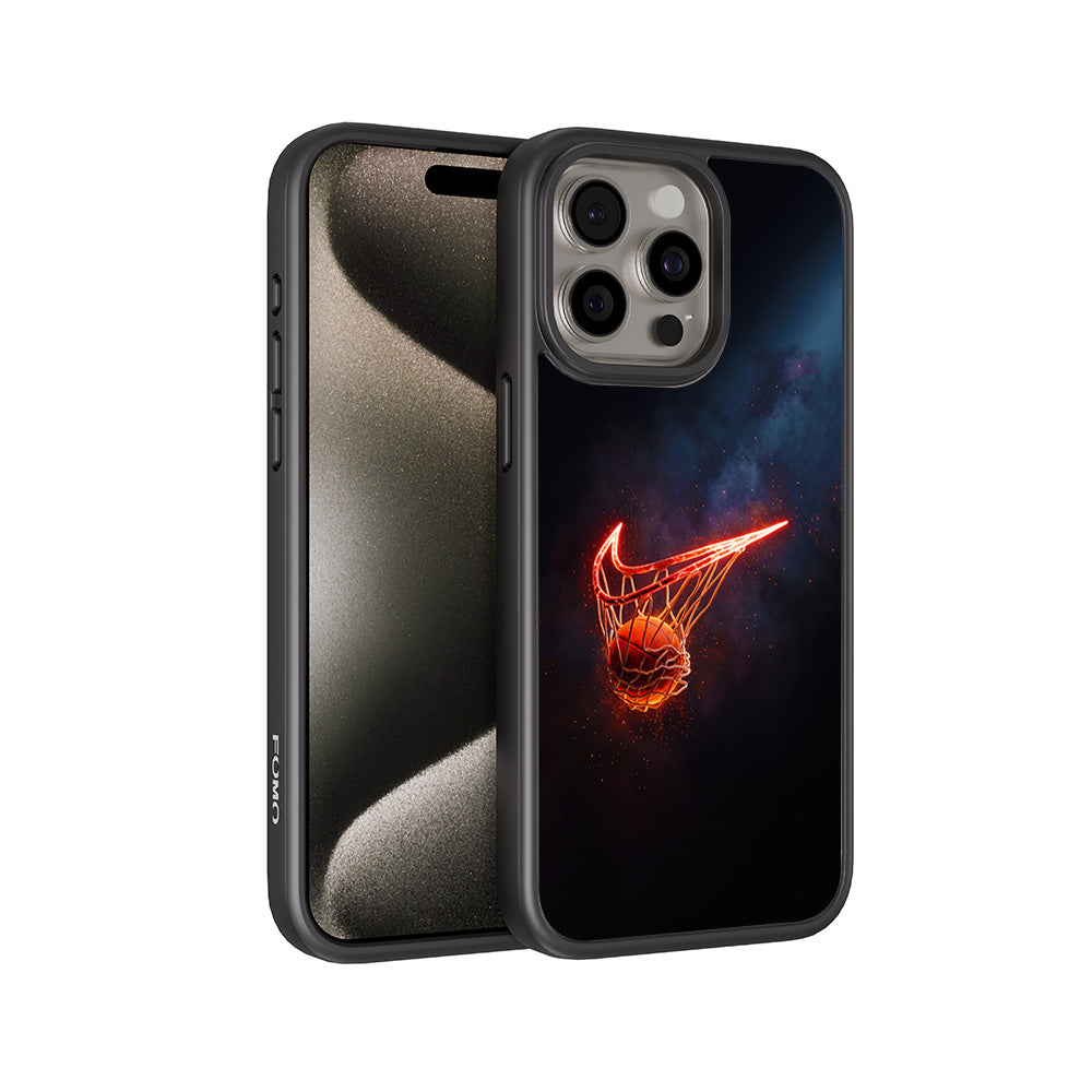 Basketball Nike Fire Sports 3D Skin with Shockguard Armour Magsafe Case for Apple iPhone 15 Pro