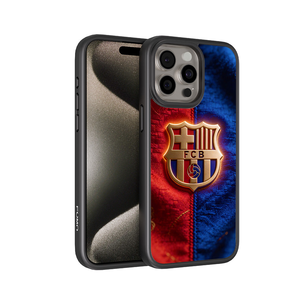 FC Barcelona Sports 3D Skin with Shockguard Armour Magsafe Case for Apple iPhone 15 Pro Max